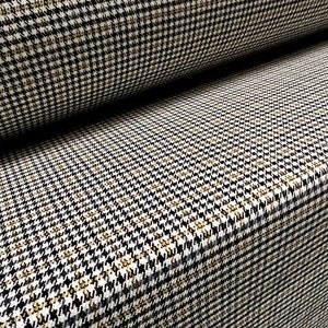 Wool blend stretch spandex woven fabric, per metre - country check design