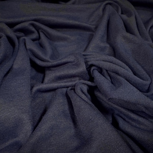 Ponte Roma stretch spandex jersey fabric, per metre - plain - French Navy Blue