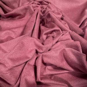 Wildlederimitat Stretch Spandex Jersey Stoff, Meterware - Uni - Rouge