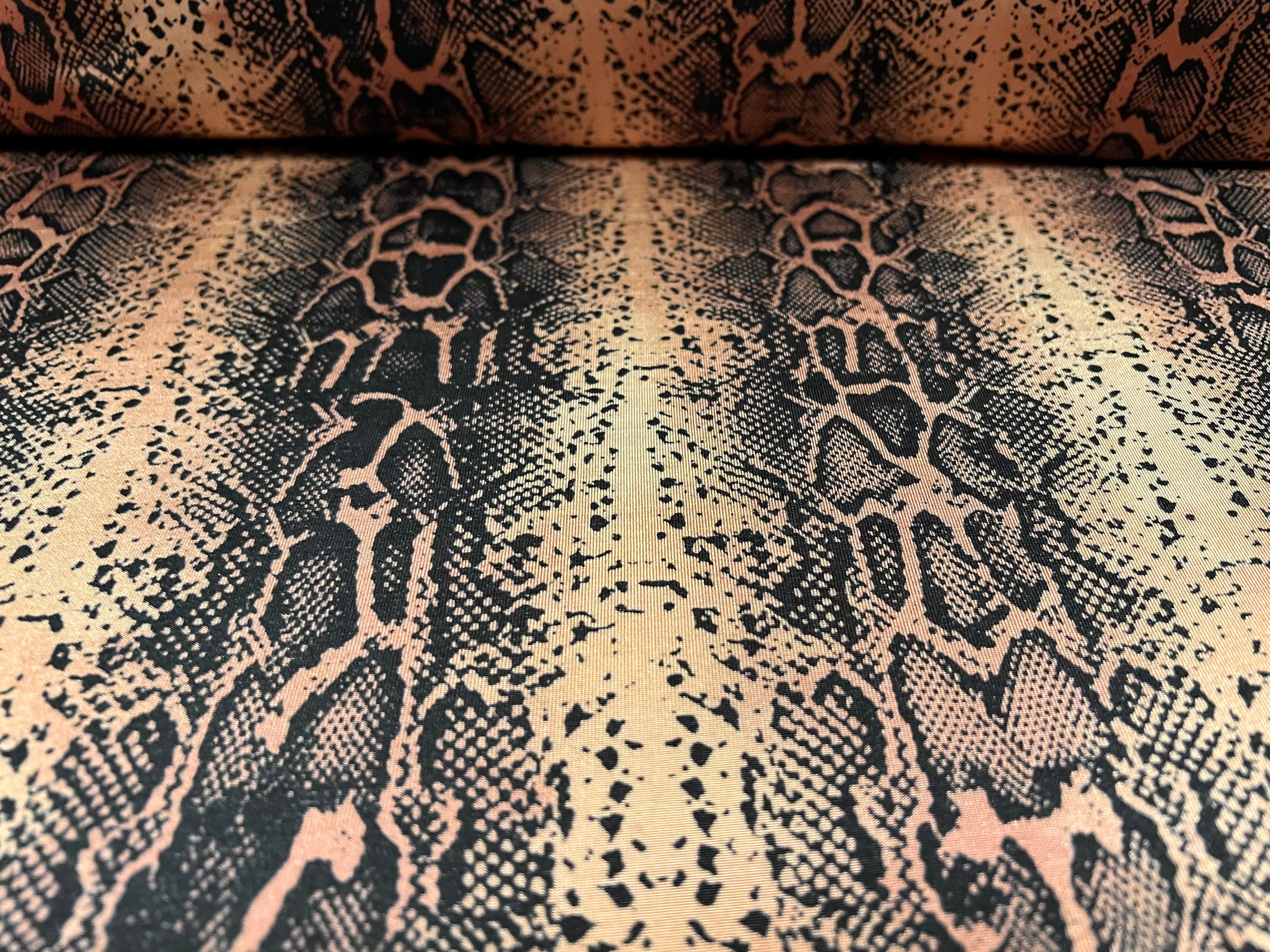 Tissu Africain Rose/noir En Jersey Viscose Stretch - Qualité Supérieure - Pour Masques, Robes, Couture
