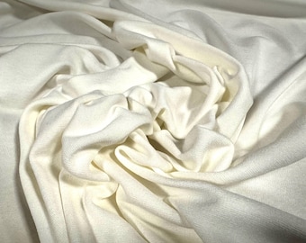 Ponte Roma double jersey knit dress fabric, per metre - plain - warm white