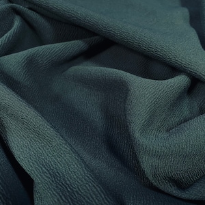 Waterfall textured scuba stretch spandex jersey, per metre - plain - Hunter green