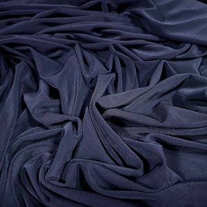 ITY Spandex stretch Jersey fabric, per metre - plain - Navy blue