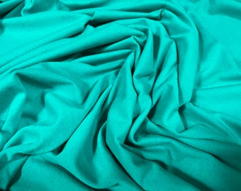 Viskos spandex stretchtyg i single jersey, per meter - enfärgad - turkos