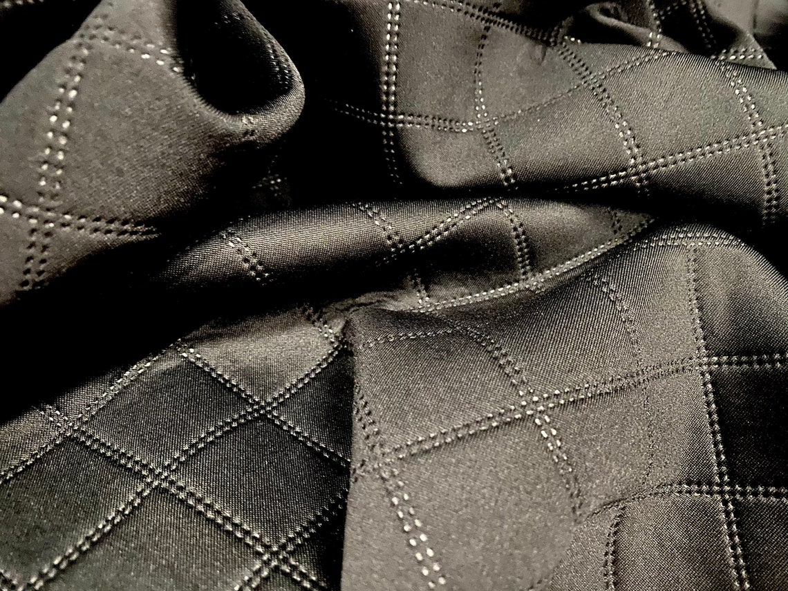 Download Mock quilted heavyweight scuba jersey fabric per metre | Etsy