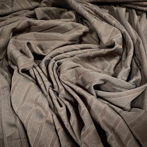 Aus weichem Spandex Stretch-Jersey Stoff, Meterware - uni - braun stein