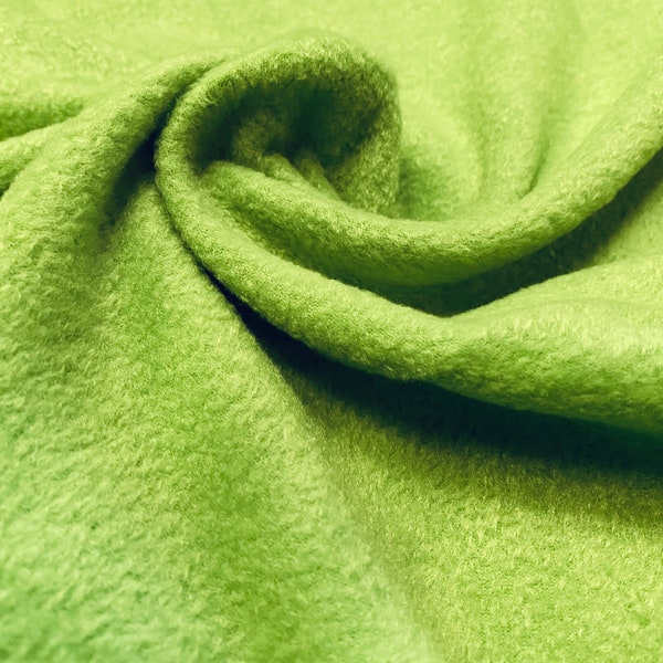 Lamb skin Polar fleece fabric, per metre - Apple green