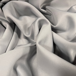 Scuba stretch neoprene style Spandex double jersey fashion fabric, per metre - plain - silver grey