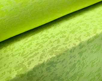 Viscose blend burnout devoré single jersey fabric, per metre - bright green