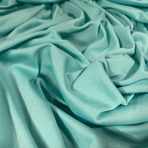Single jersey polyester fabric - 60 inches wide - plain - turquoise