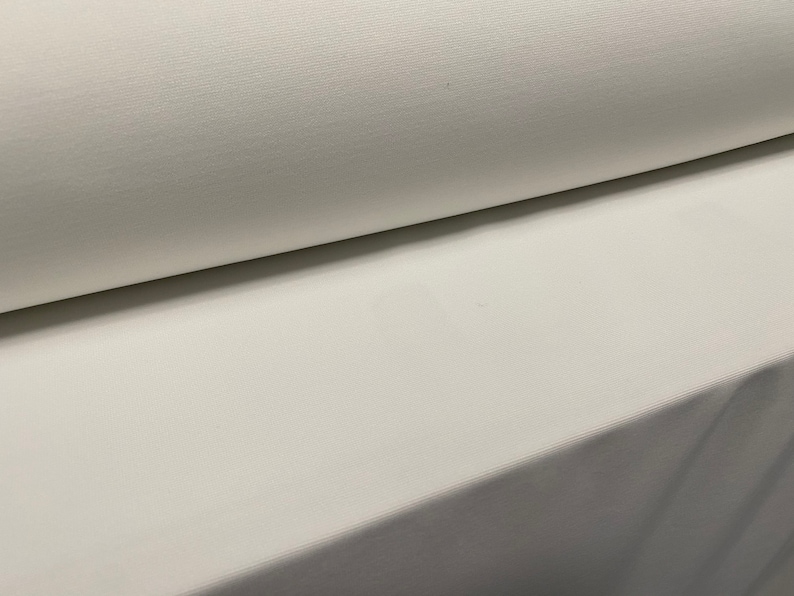 per metre Ottoman fine rib Lycra jersey fabric white