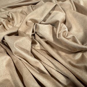 Wildlederimitat Stoff Stretch Spandex Jersey Stoff, Meterware - Uni - Minster Stone