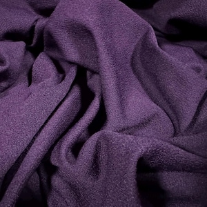 Stretch crepe double jersey fashion fabric, per metre - plain - purple