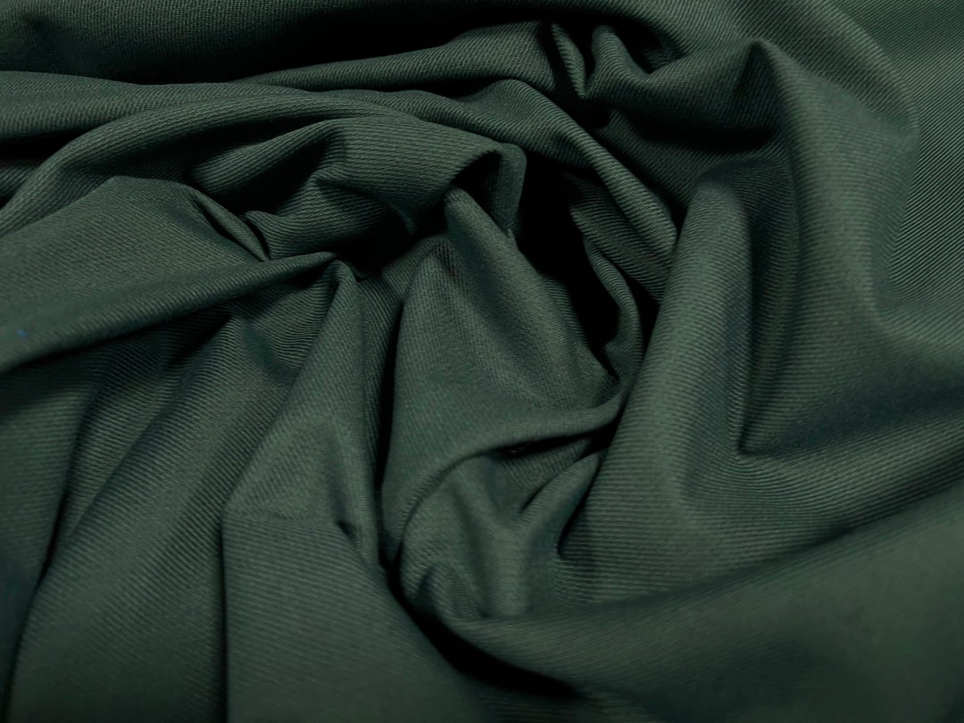 Plain Weave Gabardine Suiting Fabric, per Metre Plain Bottle Green Etsy