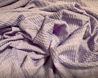 Double jersey knit stretch spandex dress fabric, per metre - jacquard - lilac