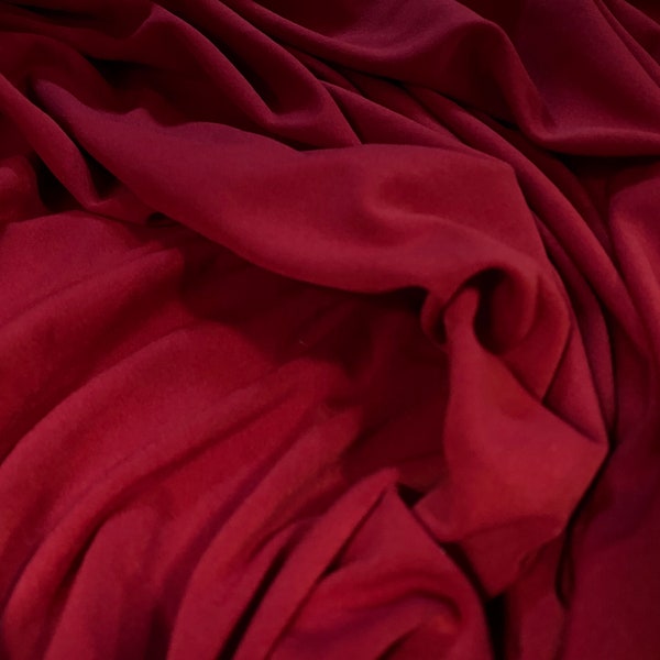 Tissu en jersey extensible en microfibre spandex, par mètre - Rouge