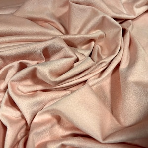 Wildleder Stretch Elasthan Jersey Stoff meterware - uni - rosa