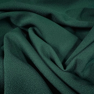 Scuba crepe stretch spandex double jersey fabric, per metre - plain - dark green