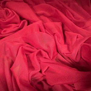 Netz Netz Stretch Spandex Stoff, Meterware - uni - rot