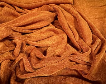 Slinky Stretch spandex jersey fabric, per metre - plain - terracotta