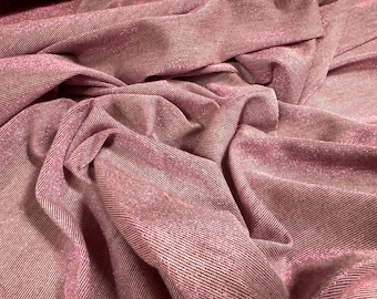 Jersey elástico metalizado de moda simple, por metro - brillo de lurex - lila