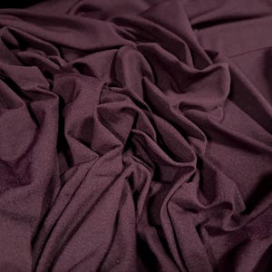 Single jersey moussetyg, per meter - enfärgat - mörk plommon
