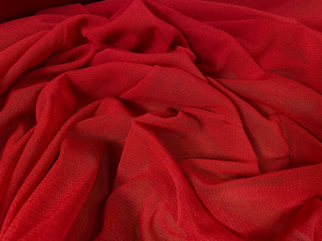 Stretch Helenca Mesh Fabric Sheer per Metre Red - Etsy