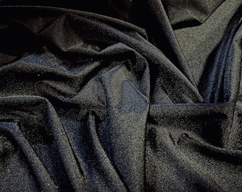 Swimwear dance wear stretch spandex jersey fabric, per metre - plain - black
