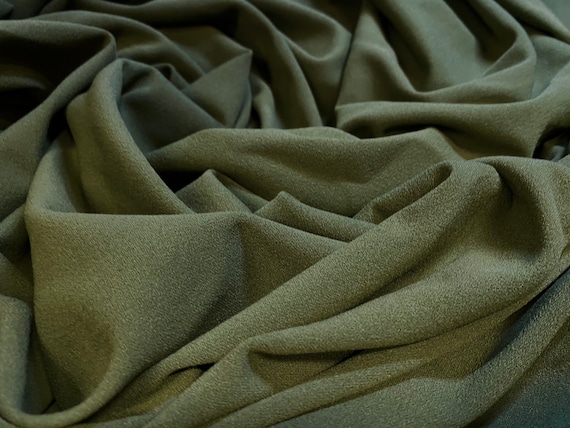 Army Green Scuba Crepe Jersey Scuba Crepe Stretch Jersey Knit Dress Fabric 58" Wide Available In Army Green Scuba Crepe Jersey Scuba Crepe Stretch Jersey Knit Dress Fabric 58" Wide Available In