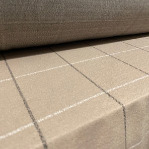 Stone check design double jersey spandex crepe fabric, per metre - similar to ponte Roma