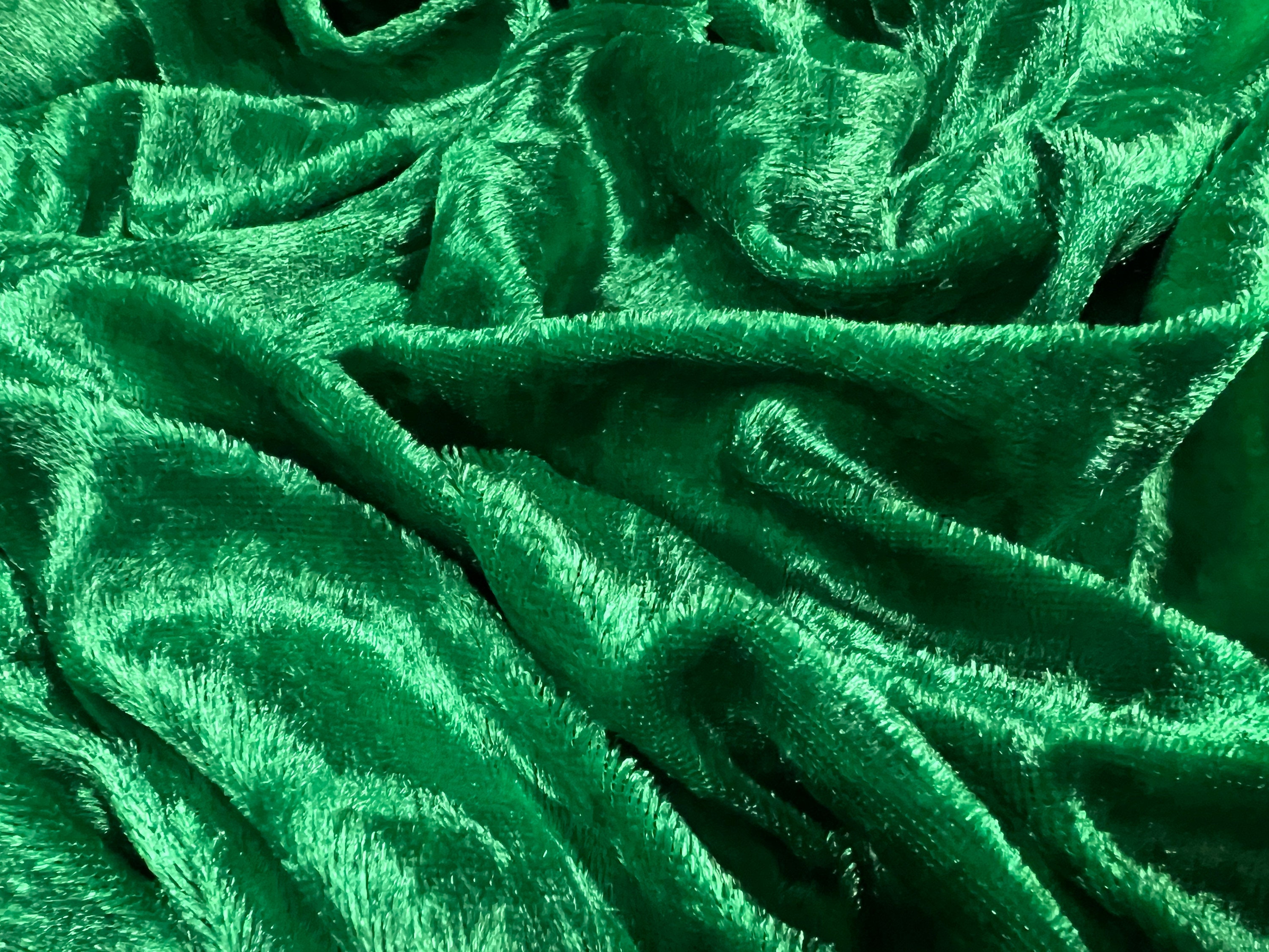 Tela velour Panne por metro liso verde esmeralda Etsy Mexico