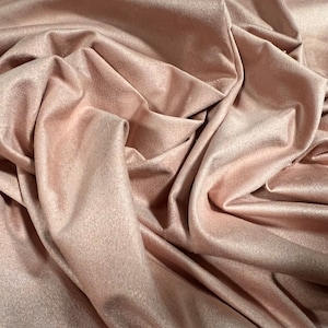 Wildlederimitat Stretch Spandex Jersey Stoff, Meterware - uni - helles altrosa