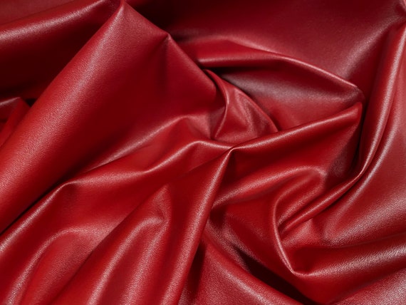 per metre Faux leather soft pu coated leatherette fabric Bordeaux wine ...