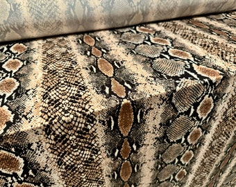 Pelle Stampata Serpente Ritagli Di Vera Pelle Animalier Made In Italy - 1 Kg, Fantasie Serpente, Pitone, Per Fai Da Te Pelle Pitone Fai-da-te