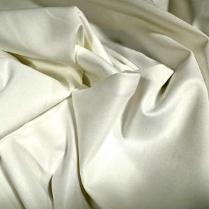 Sponge scuba stretch spandex double jersey fabric, per metre - plain - ivory