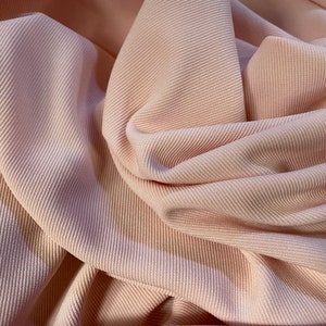Fine Ottoman rib Stretch jersey fabric , per metre - baby pink