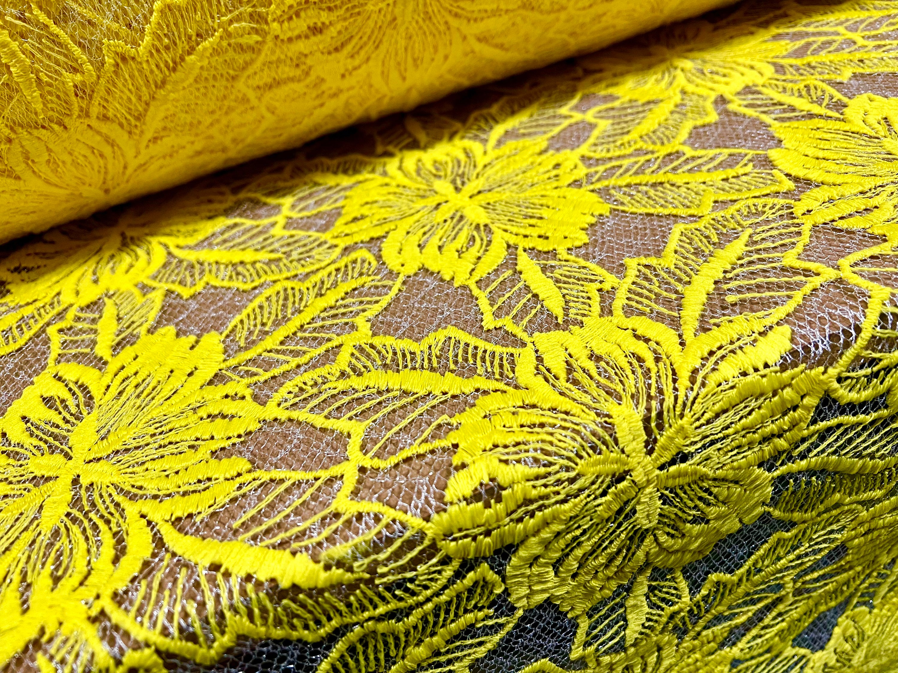 Embroidered Mesh Fabric -  UK