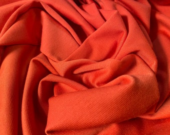 Ponte Roma  double jersey knit dress fabric, per metre - orange