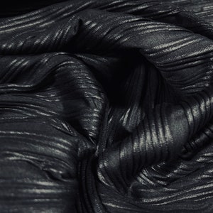 Tela jacquard negra, tela de relieve de arrecife 3D, tela de patrón  irregular, tela con textura oscura, tela gruesa de mezcla premium, por metro,  D148 -  México