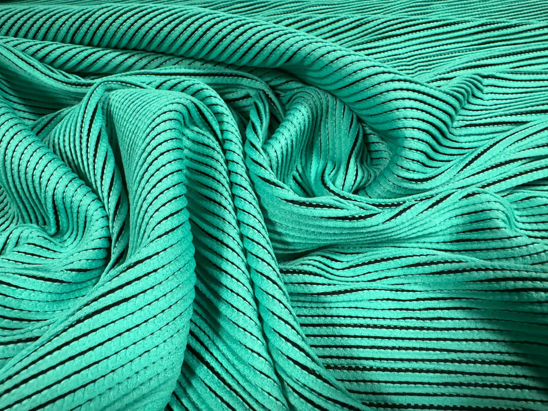 Raised Rib Contrast Jersey Knit Fabric, per Metre - Mint Green - Etsy