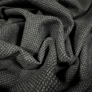 Weicher Woll-Tweed Webstoff, Meterware - grau