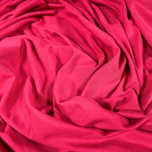 Micro modal stretch spandex single jersey stof, per meter - effen - lipstick roze