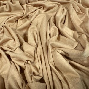 Viskos spandex stretchtyg i single jersey, per meter - enfärgad - sten