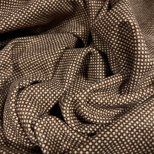 Tissu tissé tweed de laine doux, au mètre - marron