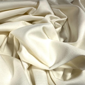 Ponte Roma stretch spandex jersey fabric, per metre - plain - cream