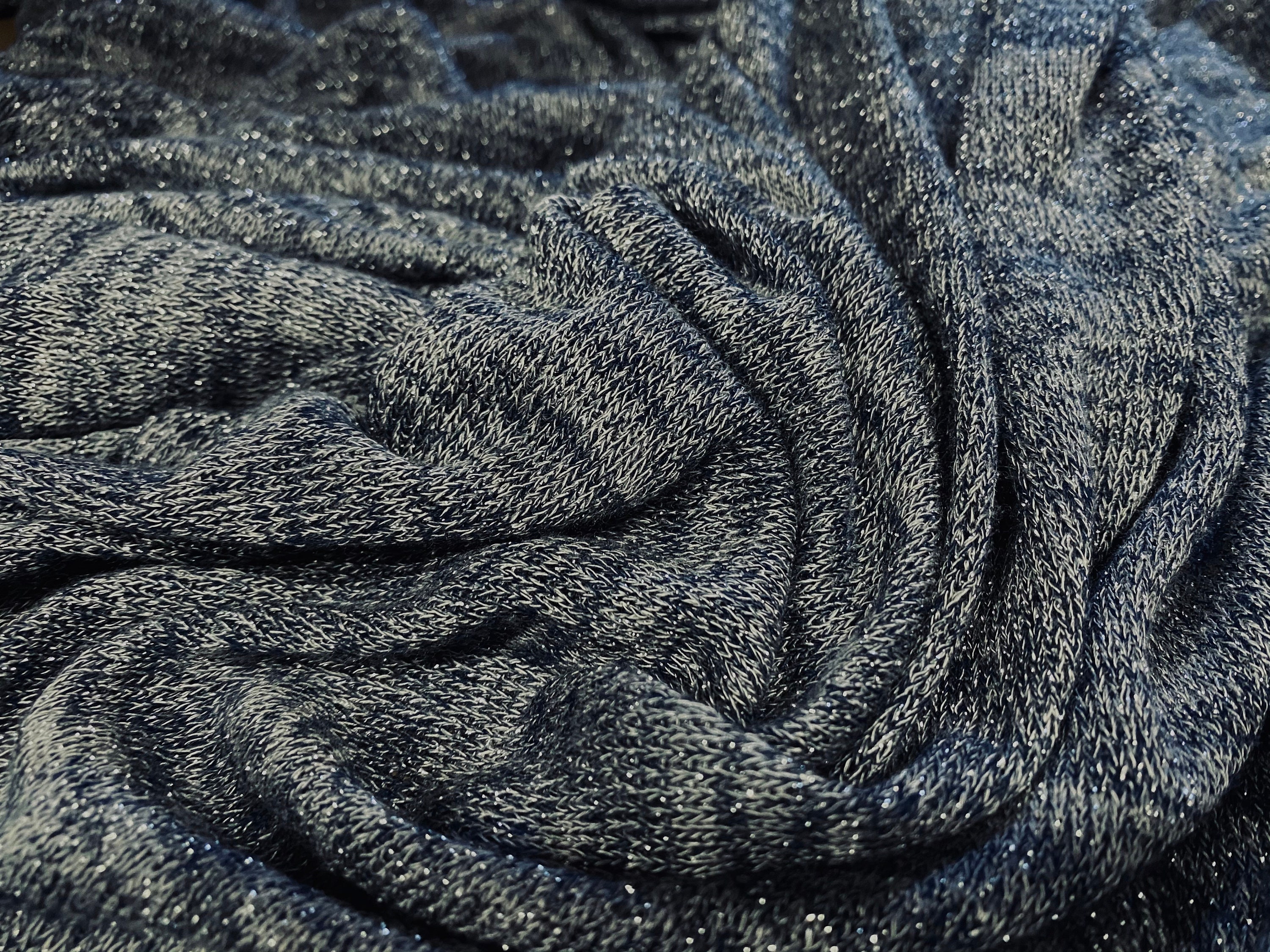 Charcoal Marl Knit Fabric - Bolt End Piece 60cm x…