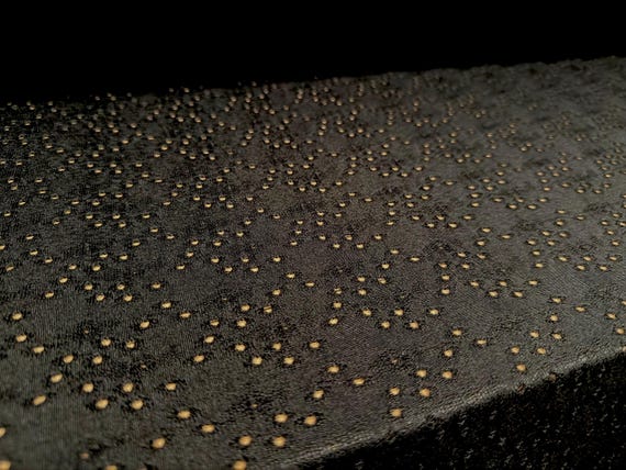 Broderie Anglais stretch spandex single jersey fabric, per metre - black