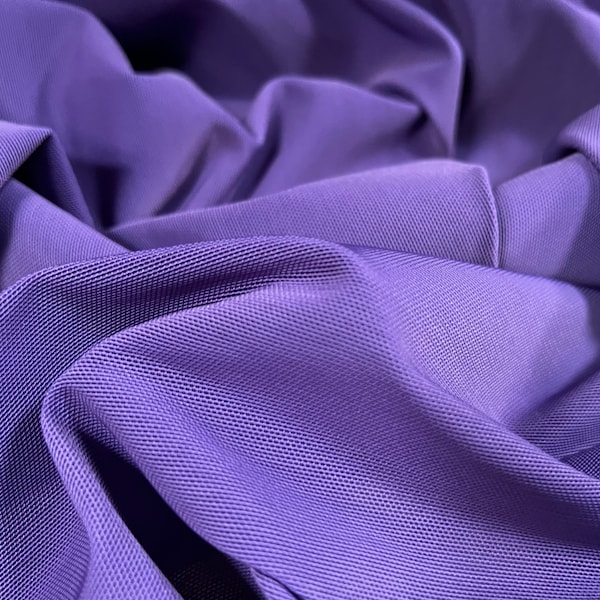 Tissu de contrôle de corps en spandex extensible en filet électrique d’origine, par mètre - uni - violet