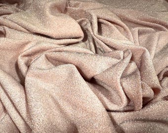 Slinky spandex jersey fabric with metallic lurex, per metre - pink