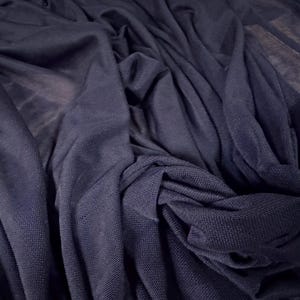 Power mesh net stretch spandex fabric, per metre - Plain - navy blue